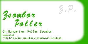 zsombor poller business card